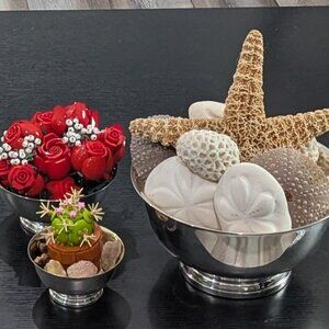 VINTAGE: Set of GORHAM Silverplate Paul Revere Bowls (4.5", 6.5", 10.5")